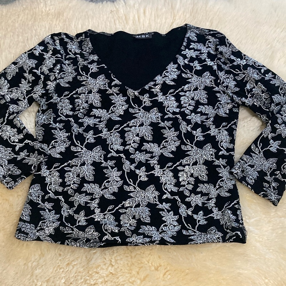 Beautiful black and silver top
